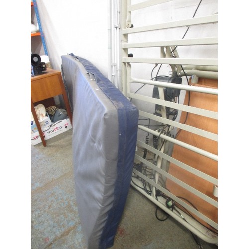 370 - INVACARE LIFTING BED ON METAL FRAME WITH MATTRESS