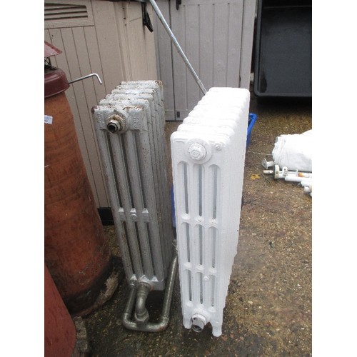 409 - TWO VINTAGE CAST IRON RADIATORS