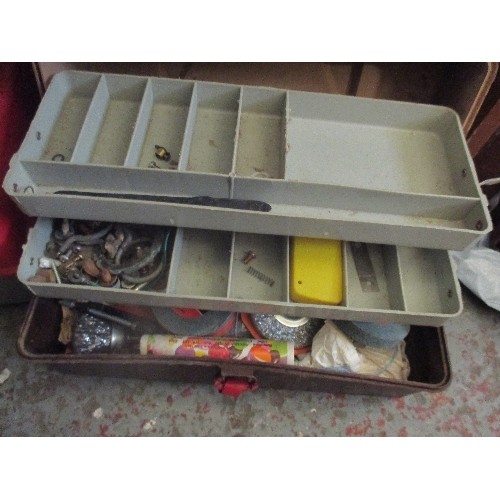 235 - FOUR SMALL TOOL BOXES WITH CONTENTS OF SMALL HAND TOOLS ETC