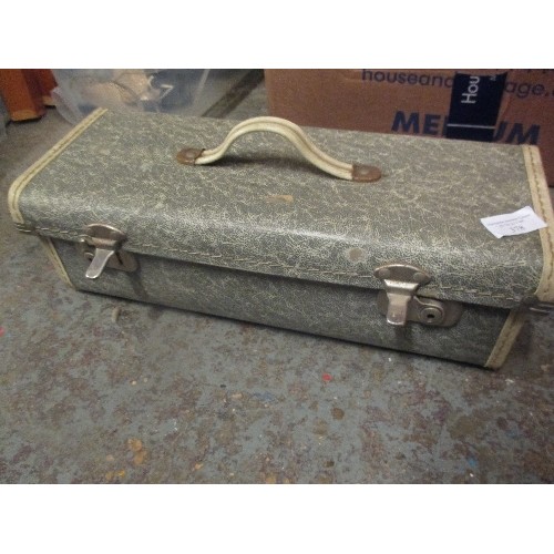 378 - A RETRO 1970'S SAMSONITE SUITCASE AND A VINTAGE GREY CASE