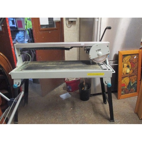 312A - MAC ALLISTER LARGE Wet Saw Tile Cutter Stand Bench Bridge Table Electric Frame Diamond Blade Cutting... 