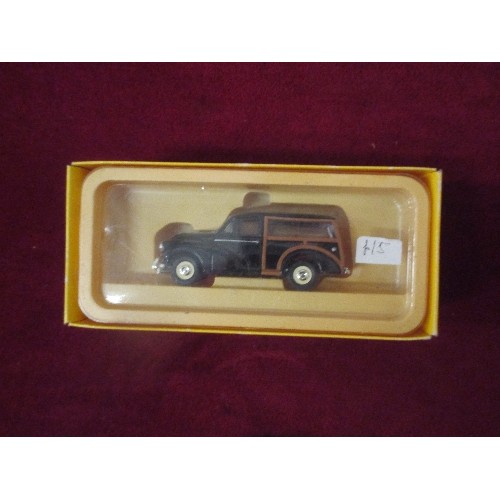 133 - DIE-CAST MODEL, MORRIS MINOR TRAVELLER. VANGUARDS. BOXED.