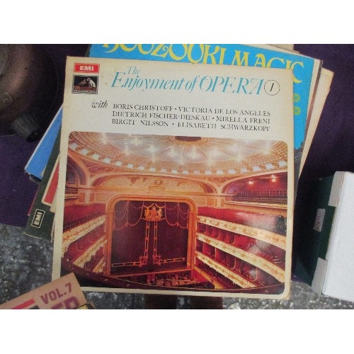 162 - 35 VINTAGE CLASSICAL, SHOWTIME & OTHER LP RECORDS, INCLUDING BACH, GLENN MILLER, CAROUSEL. AND MANY ... 