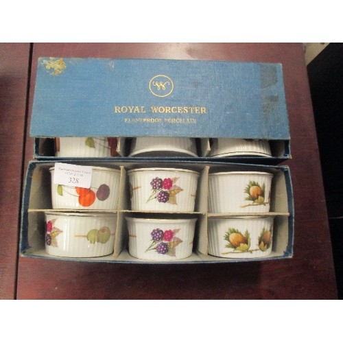 328 - 2 BOXES OF SIX ROYAL WORCESTER RAMMEKINS