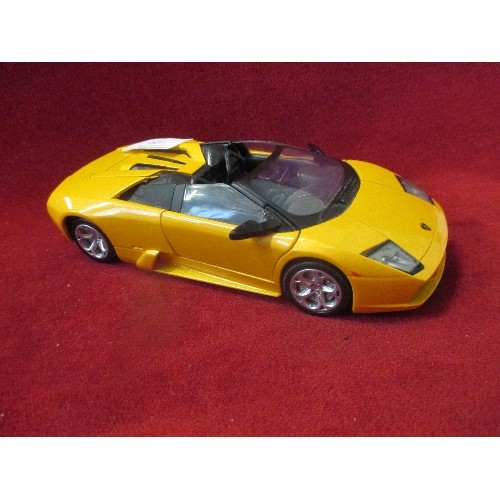 129 - MOTORMAX PRECISION-MADE, MODEL LAMBORGHINI-MURCIELAGO ROADSTER. BRIGHT YELLOW.