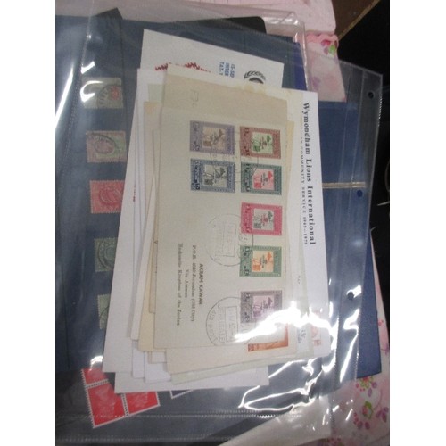 321 - GOOD BOX OF COLLECTABLE STAMPS INC GB MINT AND USED STAMPS, STOCK BOOKS AND FIRST DAY COVERS