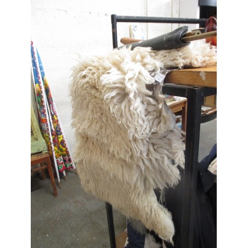 340 - SHEEPSKIN RUG - 74CM X 105CM