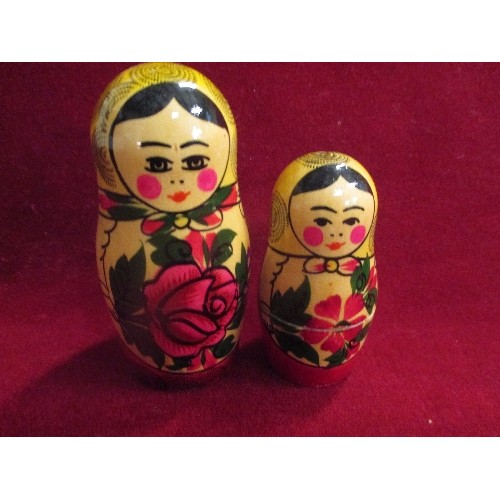 1 - HAND PAINTED RUSSIAN MATRYOSHKA DOLL - 6 GRADUATED DOLLS