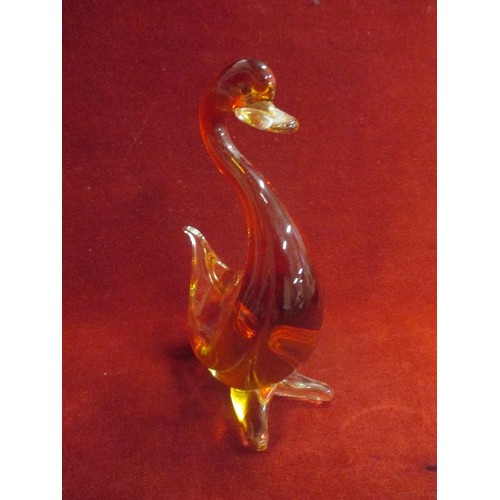 2 - MURANO GLASS DUCK - 17CM