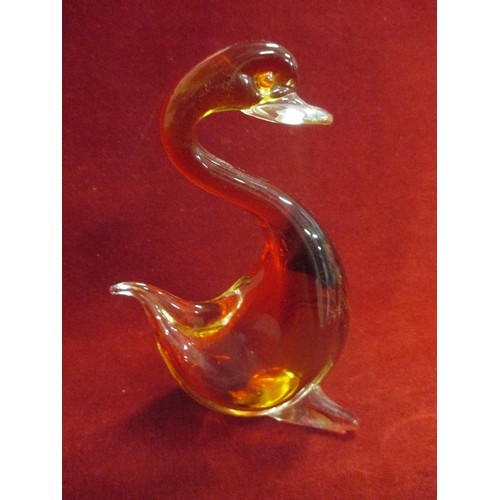 2 - MURANO GLASS DUCK - 17CM