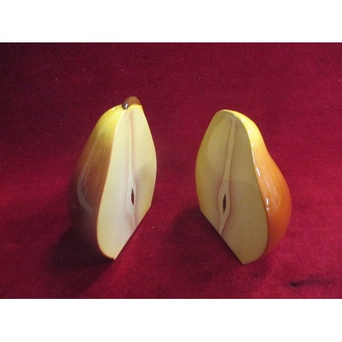 5 - VINTAGE CERAMIC PEAR SHAPED SALT AND PEPPER POTS