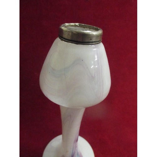 11 - ART NOUVEAU GLASS VASE - PROBABLY BOHEMIAN - LONDON HALLMARK - 19CM H