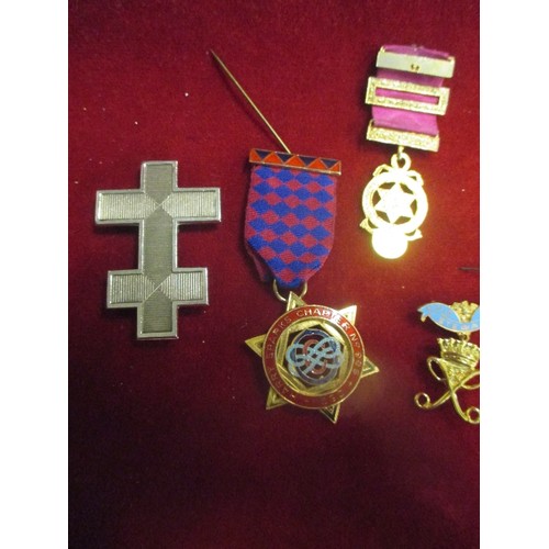 15 - COLLECTION OF MASONIC MEDALS INC ROYAL MASONIC BENEVOLENT INSTITUTION PROVINCE OF NORFOLK 1995, STEW... 