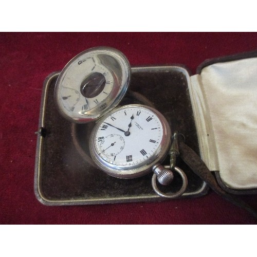 12 - SILVER MILITARY WORKING POCKET WATCH  ENGRAVED ON BACK THE DORSETSHIRE REGT  MADE & SIGNED BY J. W. ... 