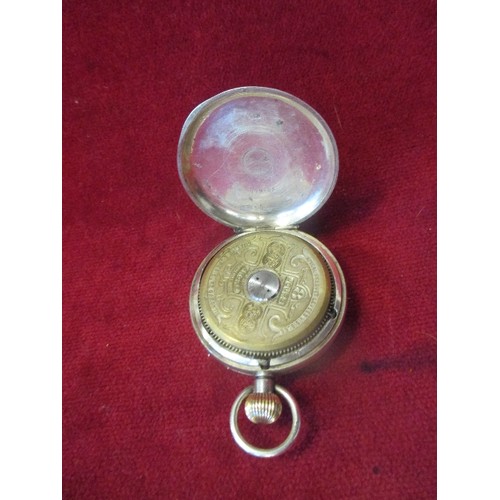 12A - A SILVER POCKET WATCH BY JOURS ANCRE HEBDOMAS PATENT 8 DAY SPIRAL BREGUET LEVEES VISIBLES SWISS HALL... 