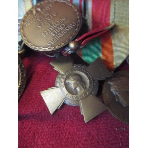 58 - COLLECTION OF FRENCH MEDALS 
WWI Volunteer Combatant’s Cross (Croix du Combattant Volontaire), 1914-... 