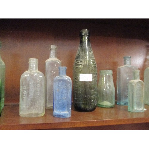 511 - GOOD COLLECTION OF ANTIQUE AND VINTAGE BOTTLES - INCLUDING MORGANS NORWICH, FORSTER MOORE NORWICH, A... 