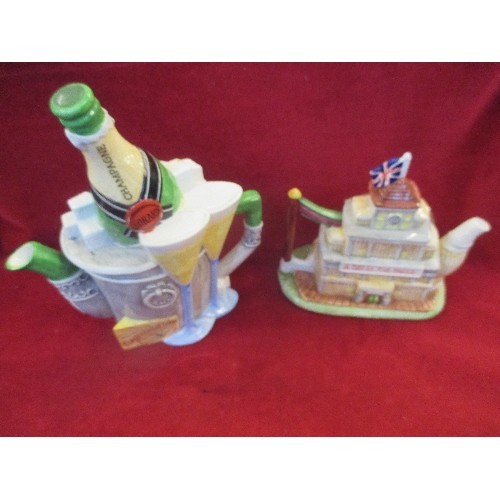 86 - 2 LEONARDO NOVELTY TEAPOTS, 