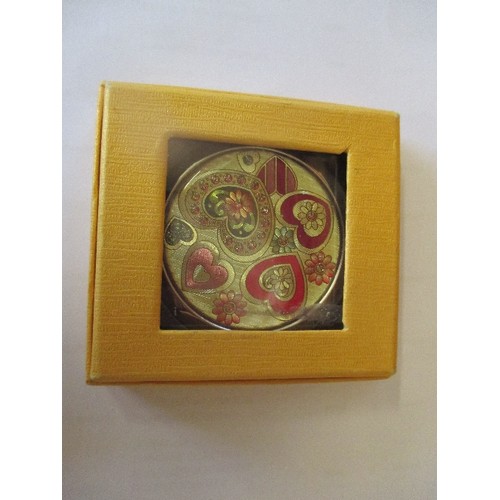 96 - MIRROR COMPACT IN BOX WITH ELEPHANT 