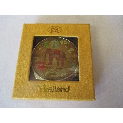 96 - MIRROR COMPACT IN BOX WITH ELEPHANT 