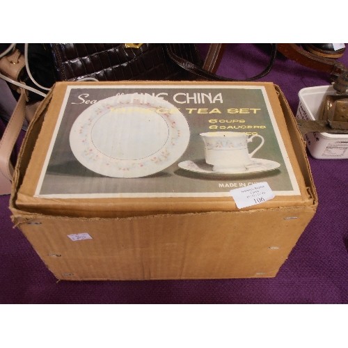 106 - SEAGULL FINE CHINA, 18 PIECE TEA-SET. ORIGINAL BOX.