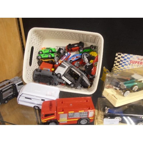 210 - QUANTITY OF MODEL CARS. MOSTLY BOXED. MAISTO SUPER CAR COLLECTION , ERTL ETC.