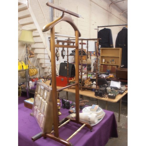 215 - VINTAGE WOODEN SUIT/TROUSER STAND.