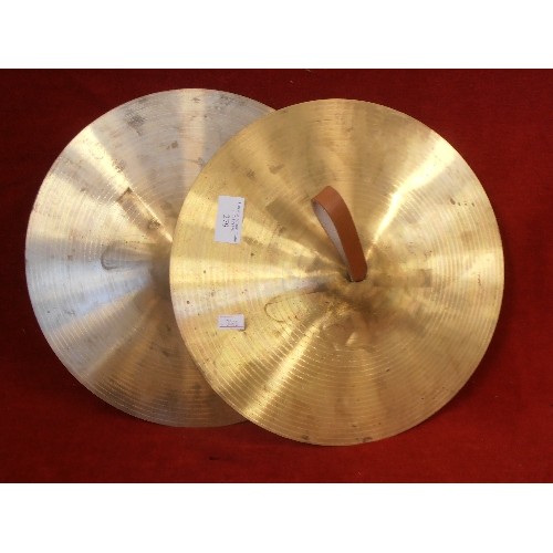 279 - PAIR OF BRASS CYMBALS 30 CM DIA