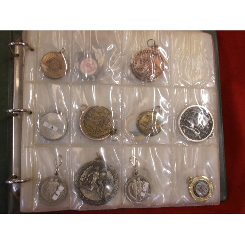 303 - ALBUM WITH COLLECTION OF ATHLETICS MEDALS