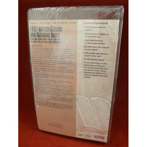 165 - FAMILY HISTORY RESOURCE, BRAND-NEW BRITISH CENSUS 1881, AND NATIONAL INDEX DVD. TOGETHER WITH A WELL... 