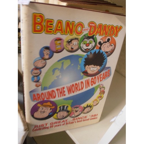 206 - 10 X LARGE BEANO AND DANDY HARDBACK BOOKS.