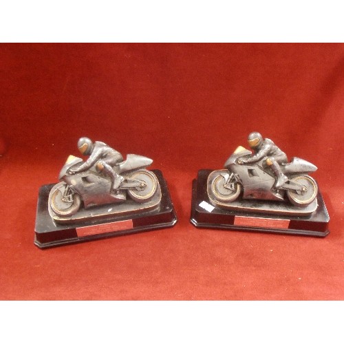 230 - MOTORCYCLE ITEMS. 2 X 'HMRC' SNETTERTON ENDURANCE 'BEST PREPARED BIKE' TROPHIES. BOTH 2008.