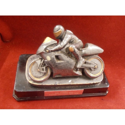 230 - MOTORCYCLE ITEMS. 2 X 'HMRC' SNETTERTON ENDURANCE 'BEST PREPARED BIKE' TROPHIES. BOTH 2008.