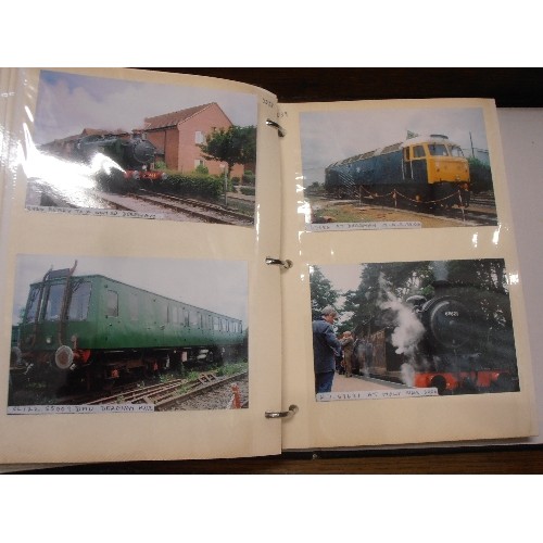 248 - RAILWAY/LOCOMOTIVE/TRAIN INTEREST. INCLUDES A TRAIN SPOTTERS ALBUM [FULL OF PHOTOGRAPHS] BOOKS, MAGA... 