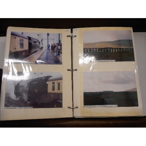 248 - RAILWAY/LOCOMOTIVE/TRAIN INTEREST. INCLUDES A TRAIN SPOTTERS ALBUM [FULL OF PHOTOGRAPHS] BOOKS, MAGA... 