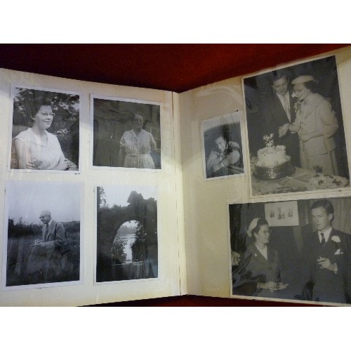 282 - BOX FULL OF PHOTOGRAPH ALBUMS INC A GOOD WEDDING ALBUM FROM 1961 WITH PHOTO'S. TELEGRAMS. CUTTINGS E... 