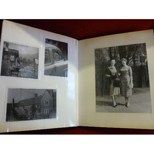 282 - BOX FULL OF PHOTOGRAPH ALBUMS INC A GOOD WEDDING ALBUM FROM 1961 WITH PHOTO'S. TELEGRAMS. CUTTINGS E... 