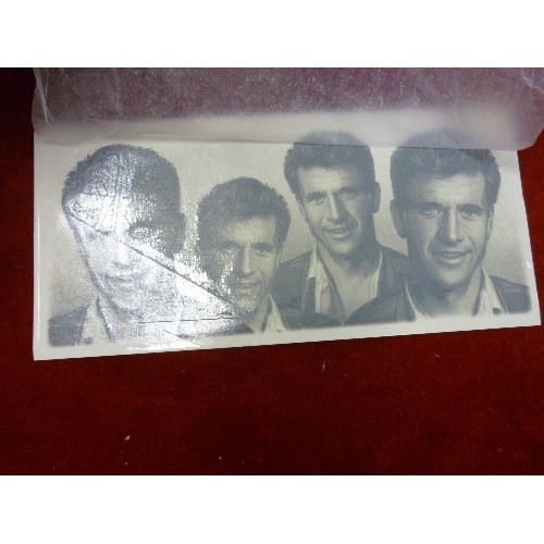 323 - COLLECTION OF DRAWING STENCILS OF DIRK BOGARDE & MEL GIBSON BY RAINBOW DECORS LTD