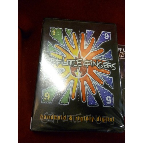 328 - COLLECTION OF STIFF LITTLE FINGERS DVD'S AND A VHS TAPE SET