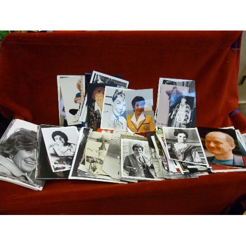 334 - QUANTITY OF ORIGINAL PRESS PHOTOGRAPHS OF TV & FILM PERSONALITIES - RUTH MADOC, STEPHEN FRY, PHIL CO... 