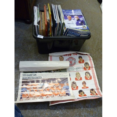 451 - BOX OF MOSTLY FOOTBALL BOOKS AND EPHEMERA. INCLUDES LARGE QUANTITY PROGRAMMES FOR TOTTENHAM HOTSPUR,... 