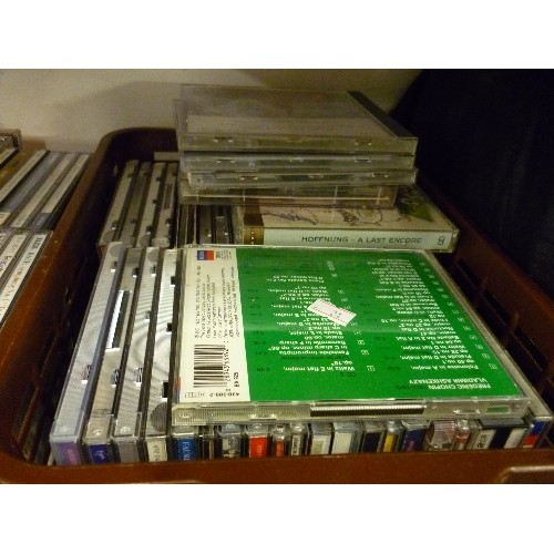 490 - LARGE QUANTITY OF CD'S AND A BOX OF CASSETTE TAPES - MOSTLY CLASSICAL