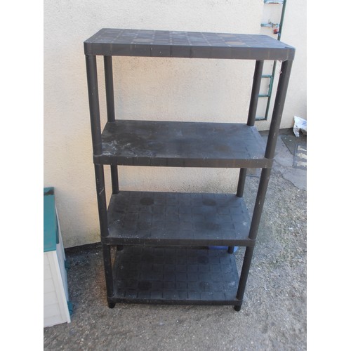 503 - BLACK PLASTIC SHELVING UNIT