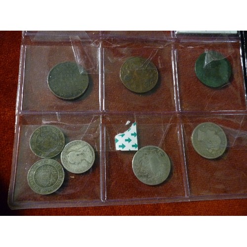 49 - SELECTION OF BRITISH & FOREIGN COINS GEORGIAN AND VICTORIAN PERIOD - INCLUDES 2 VICTORIAN SILVER SHI... 