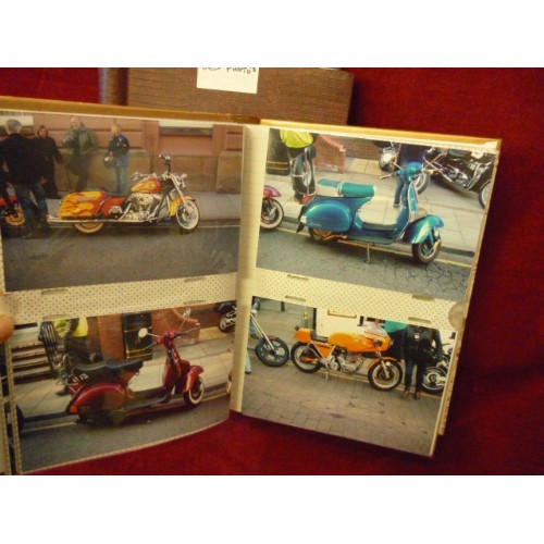 96 - QUANTITY OF MOTORCYCLE PHOTOGRAPHS CONTAINED IN LARGE ALBUM, TOGETHER WITH AN ALBUM OF OLD PHOTOGRAP... 