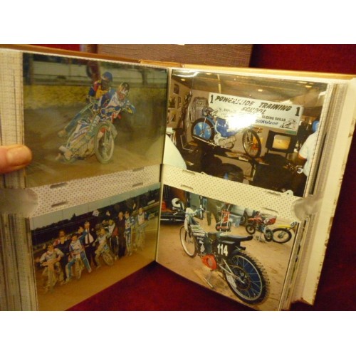 96 - QUANTITY OF MOTORCYCLE PHOTOGRAPHS CONTAINED IN LARGE ALBUM, TOGETHER WITH AN ALBUM OF OLD PHOTOGRAP... 