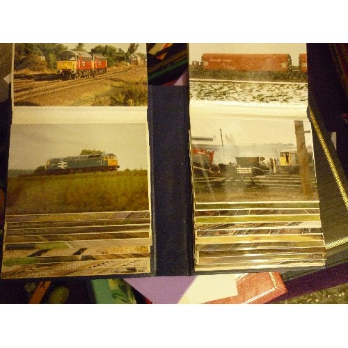 128 - TRAINS/RAILWAYS/LOCOMOTIVES. LARGE QUANTITY OF PHOTOGRAPHS, CONTAINED WITHIN 5 ALBUMS.