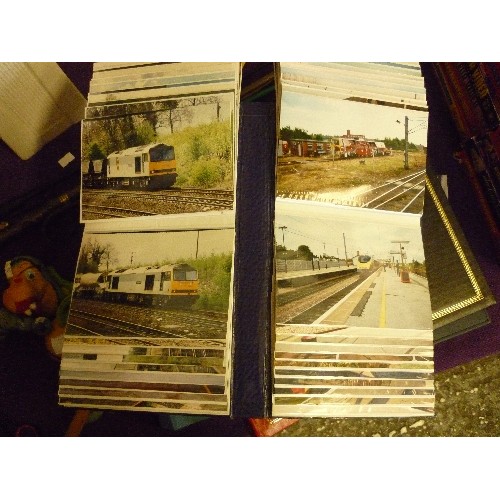 128 - TRAINS/RAILWAYS/LOCOMOTIVES. LARGE QUANTITY OF PHOTOGRAPHS, CONTAINED WITHIN 5 ALBUMS.