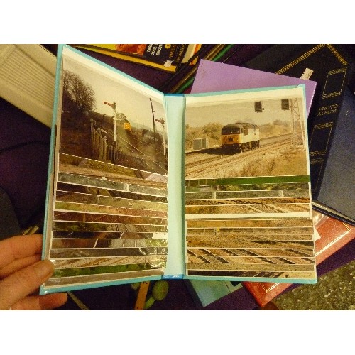 128 - TRAINS/RAILWAYS/LOCOMOTIVES. LARGE QUANTITY OF PHOTOGRAPHS, CONTAINED WITHIN 5 ALBUMS.