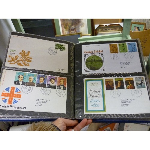 171 - FIRST DAY COVERS. 2 ALBUMS FULL OF STAMPS COVERING MANY INTERESTS AND SUBJECTS.